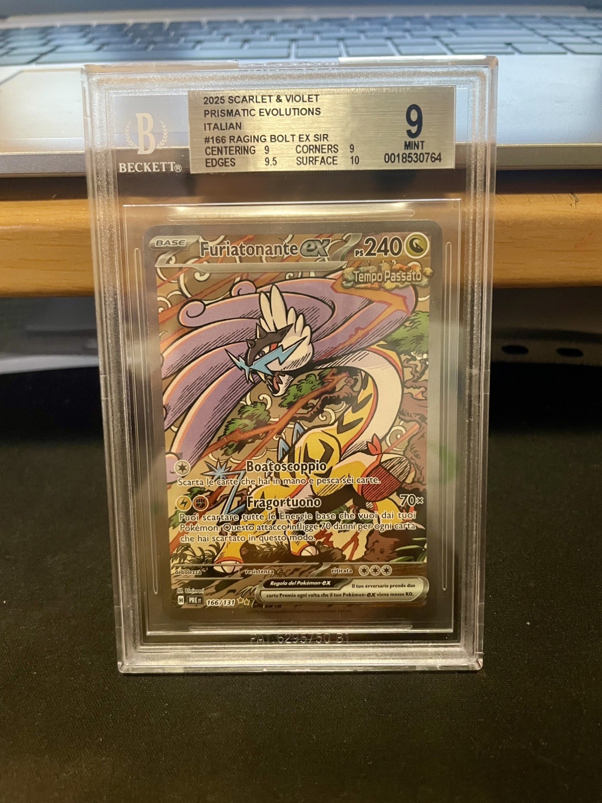 2025 POKEMON ITALIAN PRE IT-PRISMATIC EVOLUTIONS 166 RAGING BOLT EX BGS 9