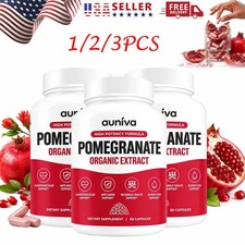 1/2/3X Auniva Pomegranate Extract Capsules, Natural Pomegranate Supplement US