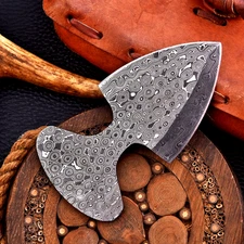 CUSTOM MADE HAND FORGED DAMASCUS STEEL BLADE BLANK HUNTING THROWING KNIFE 2938