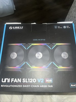 Lian Li UNI FAN SL V2 120mm Case Fan - Black (3-Pack)