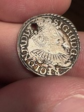 silver Trojak 3 Grosze minted under King Sigismund III Vasa Polish-Lithuanian