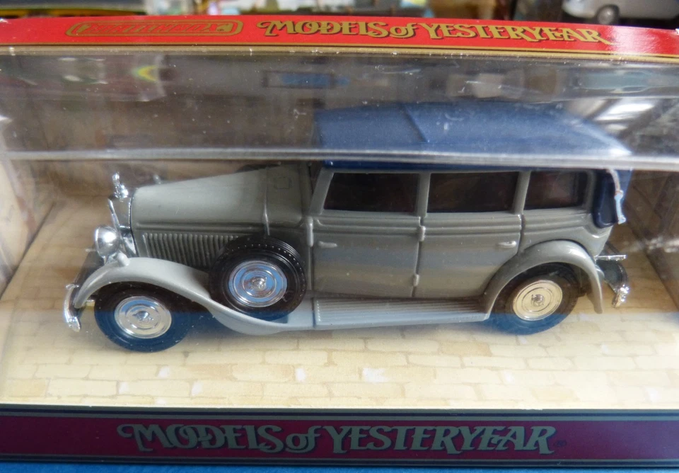 Matchbox Modell Y 40 1931 Mercedes Benz 770 Models of Yesterday 1:48 grau blau - Bild 2 von 4