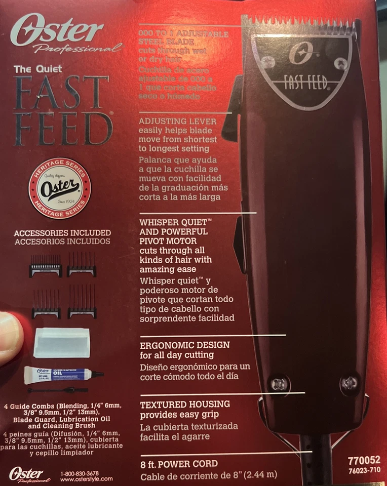 OSTER профессиональный быстрой подачи регулируемое лезвие машинка для стрижки комплект волос стилист парикмахер - Изображение 3 из 4