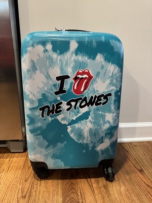 The Rolling Stones Tie-Dye Hard Shell Spinner Carry-On Luggage Suitcase New NWT