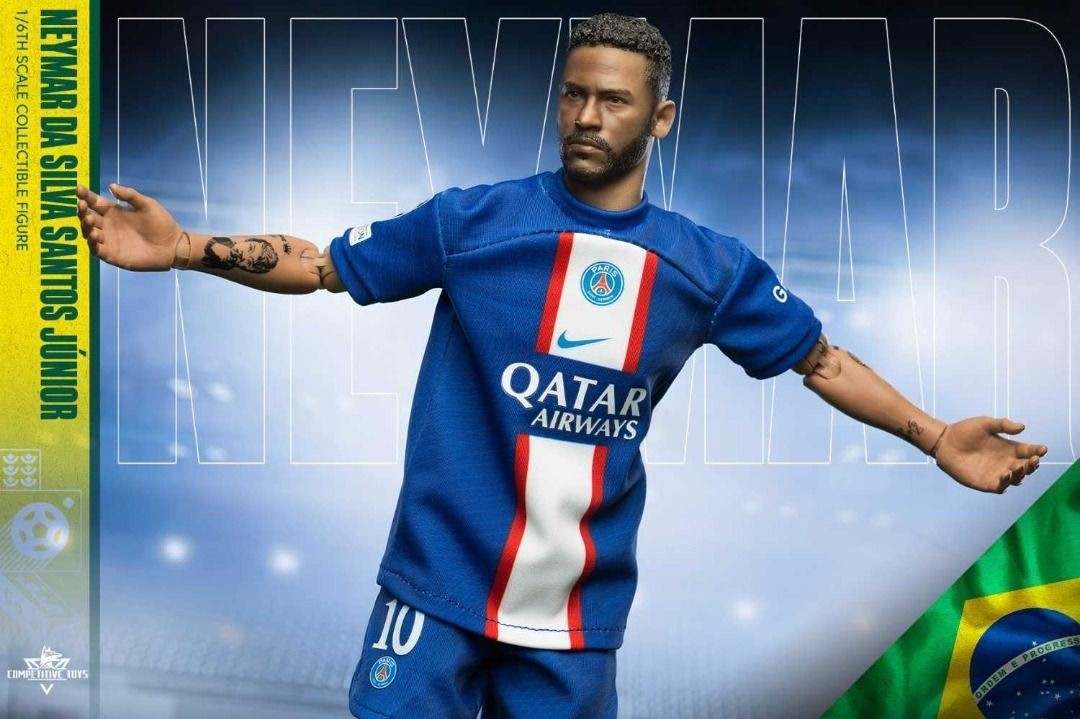 New Competitive Toys 1/6 Neymar Action Figure Brasil PSG Football