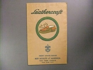 Boy Scout Leathercraft March 1932 Brown Cover Merit Badge Pamphlet 9173PP