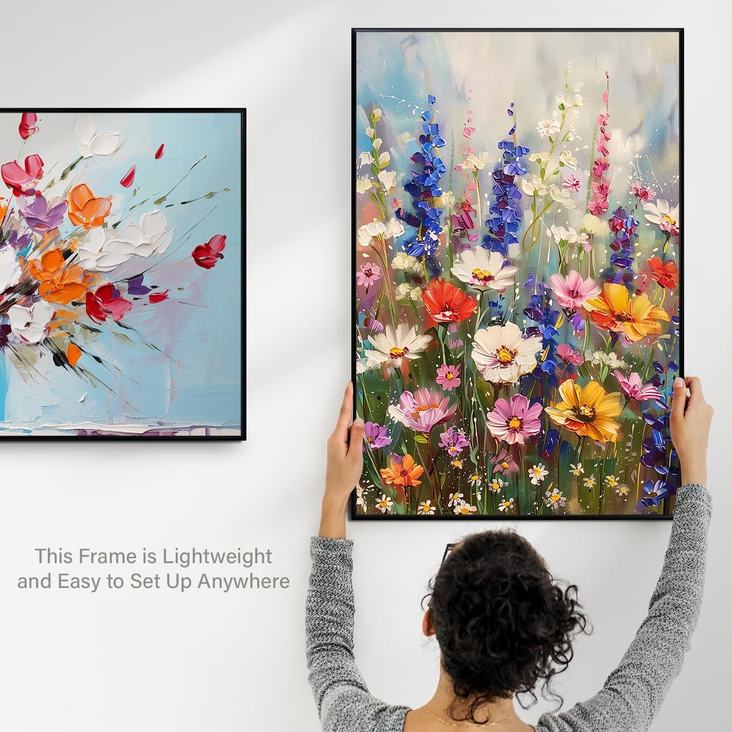 24x36 Poster Frame, Horizontal or Vertical Display Black Picture Frame, Wall