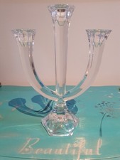 Stunning Nachtmann 3 Arm Lead Crystal candle holder Candelabra, Good Condition. 