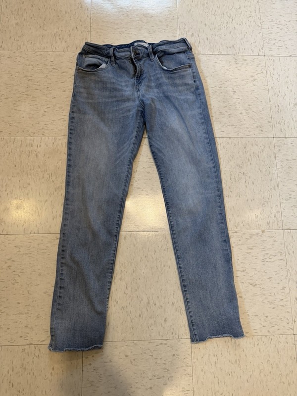 Carve Designs Women’s Jeans 6 Blue Organic Cotton Raw Hem Stretch Coastal Boho