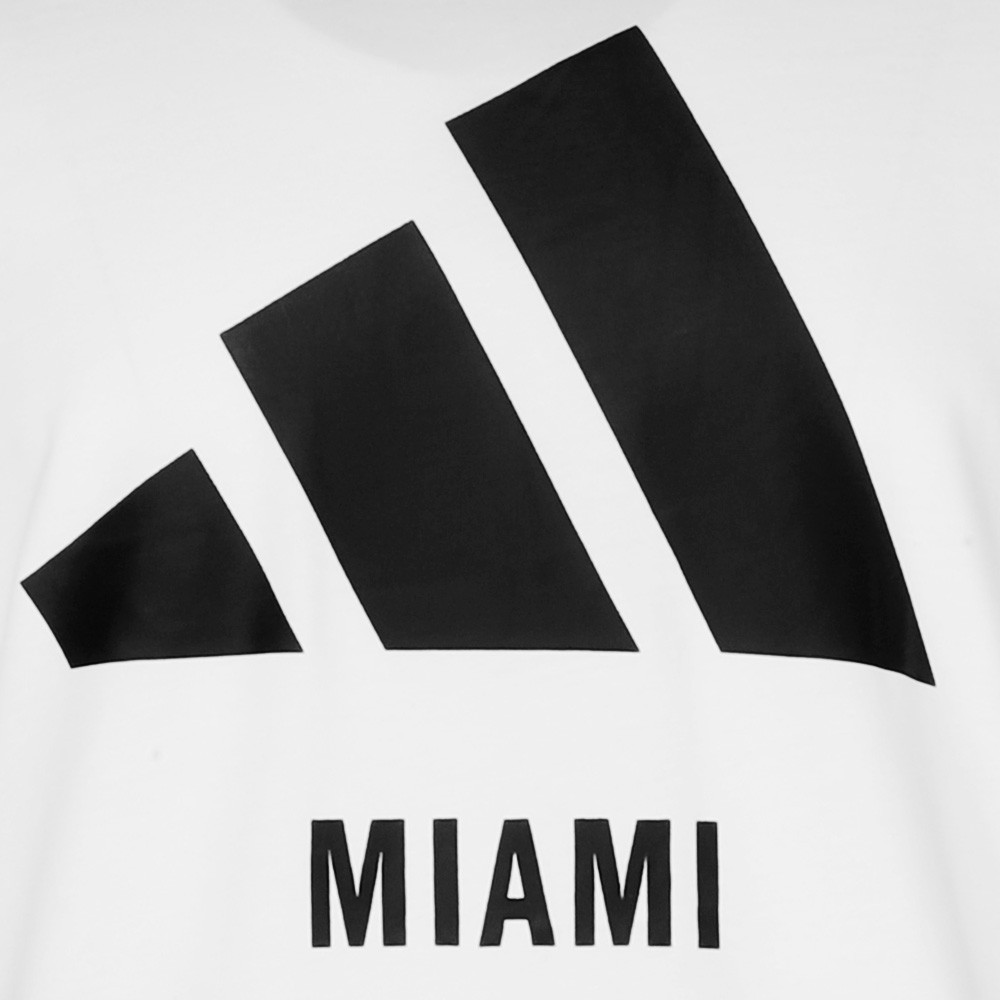 adidas Nam Key City Graphic Crew Neck Short Sleeve T-Shirt Mens White Casual Top thumbnail 2