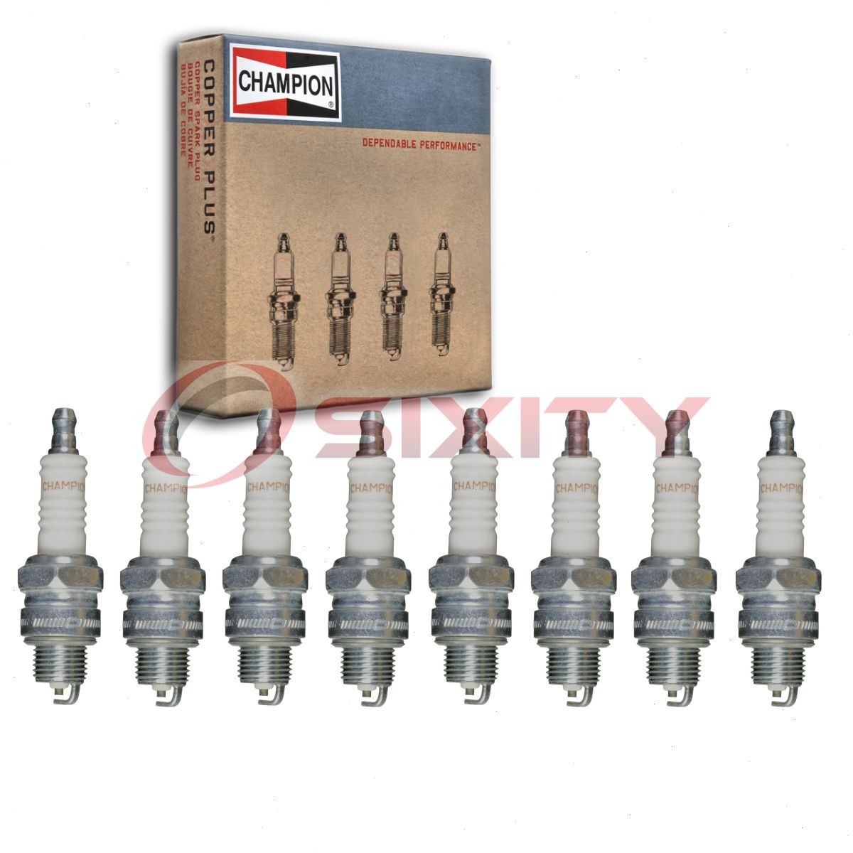 8 pc Champion Industrial Spark Plugs for 1965 Jeep J-300 5.3L V8 Ignition wd