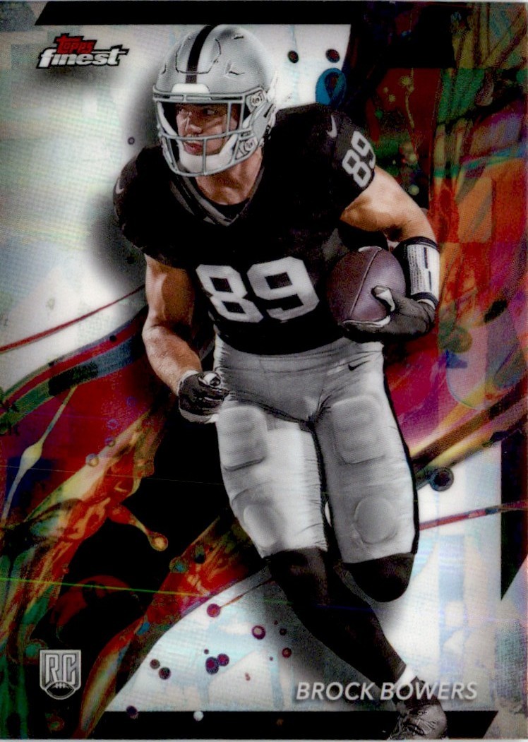 Brock Bowers 2024 Finest Refractor RC #82 Las Vegas Raiders