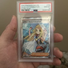 Carta Allenatore Determinazione Giglio Pokémon TCG Holo Rara 169/132 PSA 10