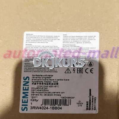 3RW4024-1BB04 NEW SIEMENS Soft Starter Expedited Shipping 3RW40241BB04