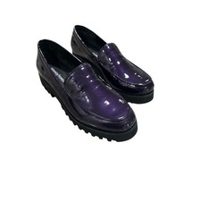 New Donald Pliner Purple Patent Leather Loafers