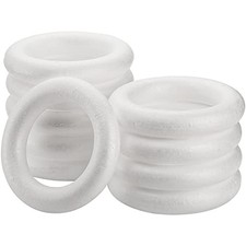 Lyellfe 10 Pieces Foam Wreath Forms, 7.7 Inch Craft Foam Circles