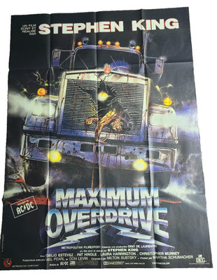 MAXIMUM OVERDRIVE (1986) Original  Vintage One-Sheet Poster 46 x 63'' Grande