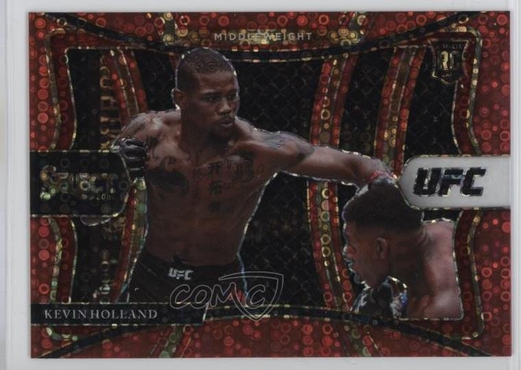 2021 Panini Select UFC Premier Level Red Disco Prizm /199 Kevin Holland #169 s5j