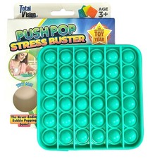 5  Square Push Pop Stress Buster Toy Bubble Popping Fidget Toy - GREEN