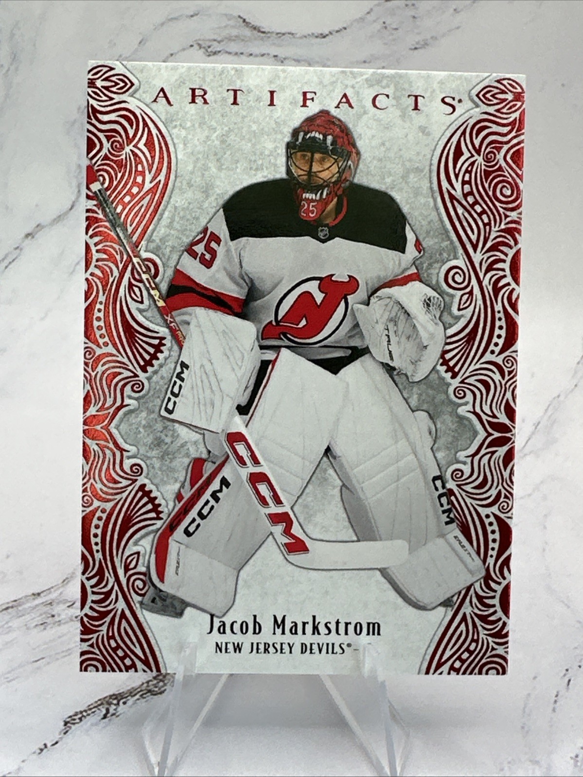 2025-26 Upper Deck Artifacts JACOB MARKSTROM #49 Ruby Red /599