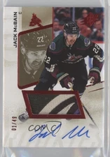 2022-23 SPx Rookies 1/49 Jack McBain #129 RPA Rookie Patch Auto RC 1q2