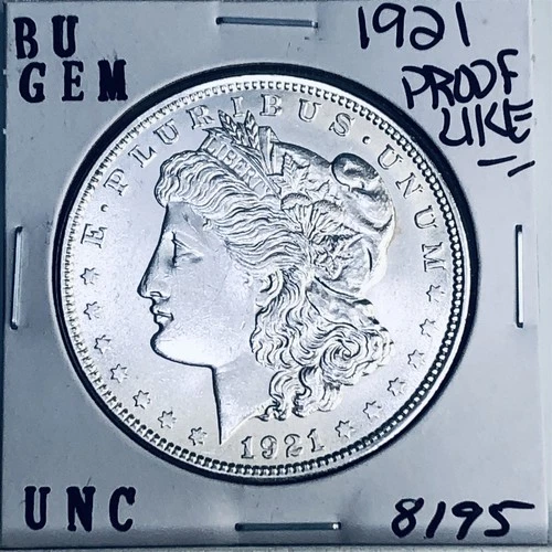 1921 BU GEM MORGAN SILVER DOLLAR UNC MS+++ U.S. MINT RARE COIN 8195