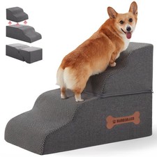 Dog Stairs 4 Steps for Small Dogs and Cats to Get on High Beds, Couch or Car,...