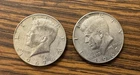 Lot Of 2 Kennedy 1967  Half Dollars 40 Percent Silver