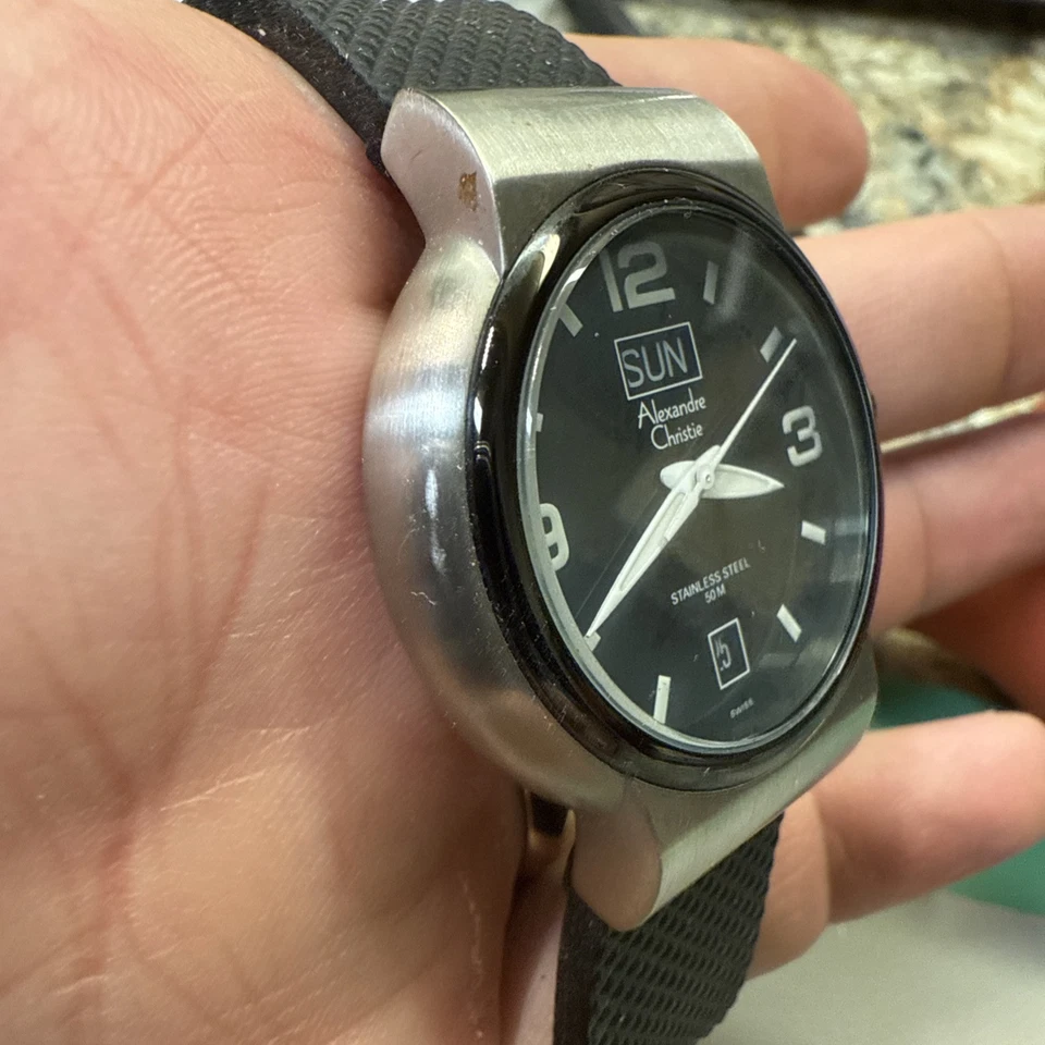 Alexandre Christie Watch Women 34mm Silver Tone Black Dial - Image 3 of 3