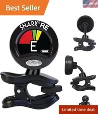 Compact Clip-On Tuner for Guitar, Bass & Violin - Lightweight & User-Friendly