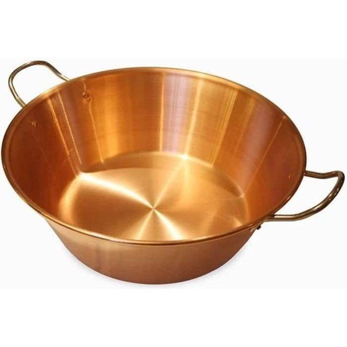 Bassine a confiture cuivre BAUMALU de 9 litres pour vos récoltes du verger