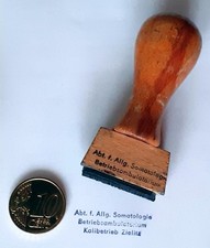 (S44) Alter DDR Stempel Somatologie Betriebsambulatorium Kalibetrieb Zielitz