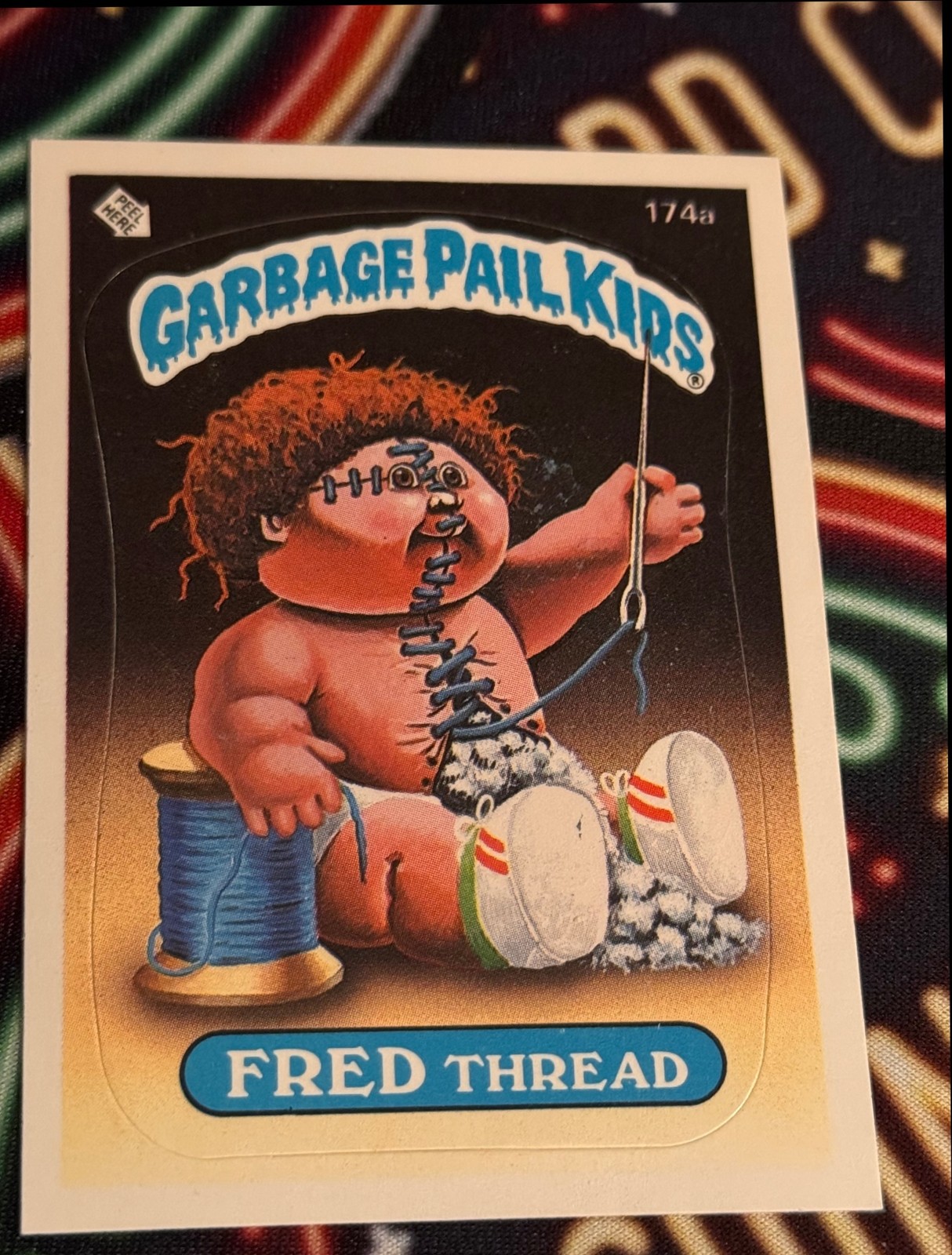 1986 Topps Garbage Pail Kids Series 5 Fred Thread #174a
