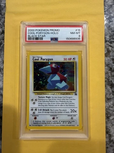Pokemon Black Star Promo Cool Porygon #15 PSA 8  MINT PSA # 53918868