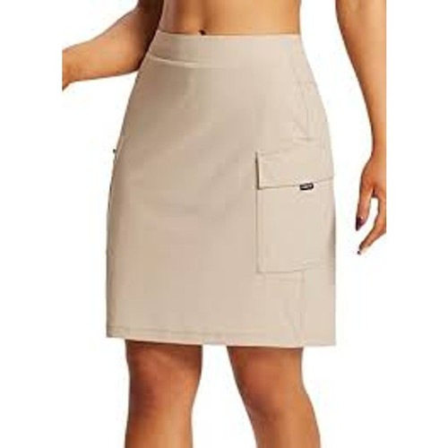 Baleaf Flyleaf UPF 50+ Quick Dry Cargo Skort Tan Women's Size XL