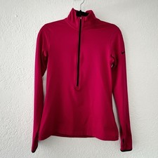 Nike Pro Dri-Fit Half Zip Hot Pink Sweatshirt Pullover Top Women  s Size Medium