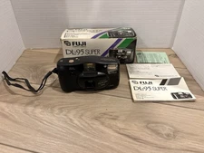 Fuji DL-95 Super Point And Shoot 35mm Camera, W/Box, Manual & Case. Tested Works
