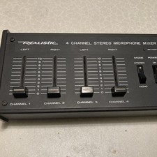 Mixer microfono microfonico Mike stereo 4 canali realistico 321105-A quattro microfoni e linee