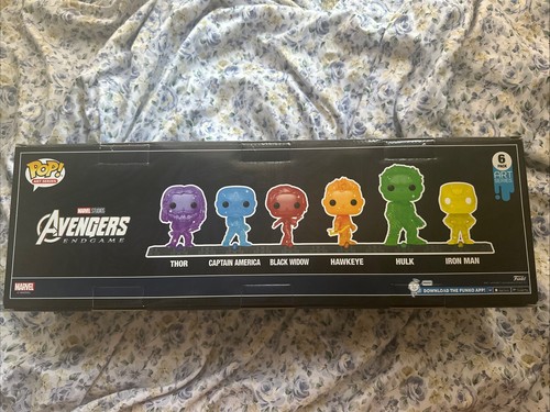 Funko Pop! Marvel: Infinity Saga Avengers 6-Pack Amazon Exclusive Art Series - Picture 2 of 2