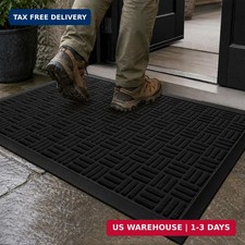 Front Door Mat Outdoor Entrance, 29.5" x 17" Heavy Duty Welcome Mat for Outdoor
