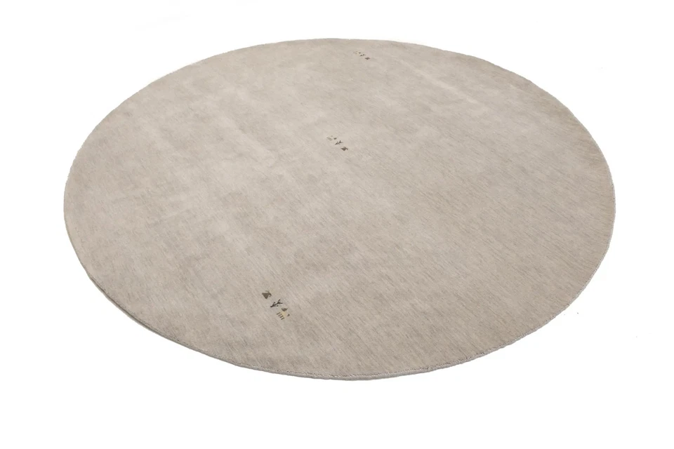 Handmade 6X6 Round Gabbeh Rug Modern Tribal Pictorial Wool Carpet Home Decor - Image 3 of 4