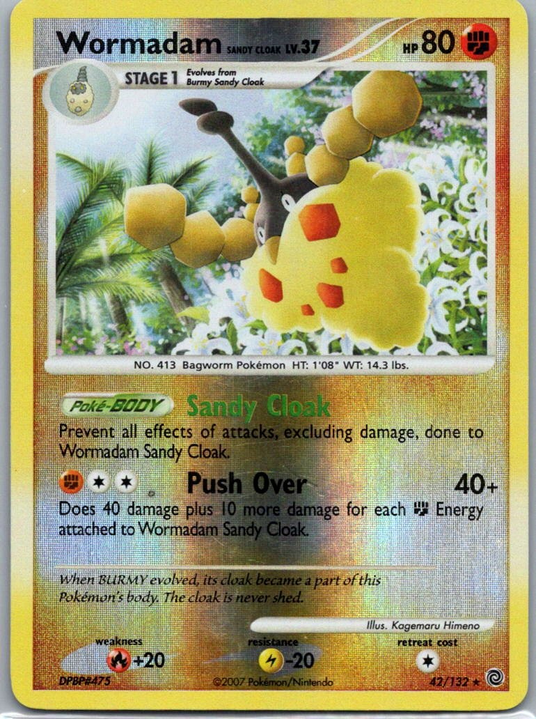 Pokemon TCG Wormadam Sandy Cloak 42/132 Secret Wonders Reverse LP