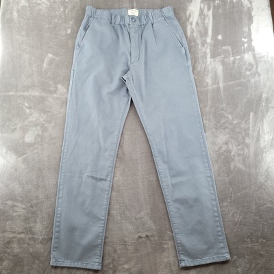 Marine Layer Pants Mens Medium Slim Straight Fit Organic Cotton Elastic Waist