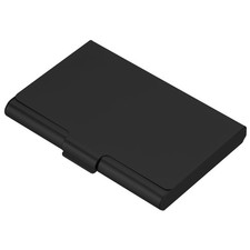Business Card Holder Aluminum Metal Professional Pocket Card Case, Black