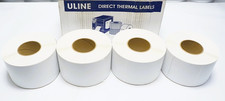 1 case of 4,000 ULine 4"x6" White High Quality Thermal Transfer Labels NEW
