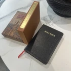 A CAMBRIDGE BIBLE King James Version KJV Brevier Text Leather 23 Black Inscribed