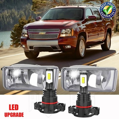 For Chevrolet Suburban 1500 2007-2014 Fog Lights Bumper Lamps+5202 LED Bulbs