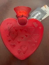 Hot Water Bottle by Fashy Heart Shape High Quality  0.7L Latex-Free - New