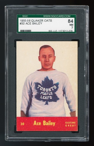 Ace Bailey #30 1955 Parkhurst Quaker Oats card