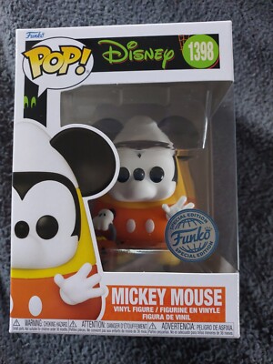NEUWERTIG SELTEN DISNEY HALLOWEEN MICKEY MOUSE CANDY CORN TRICK OR TREAT FUNKO POP